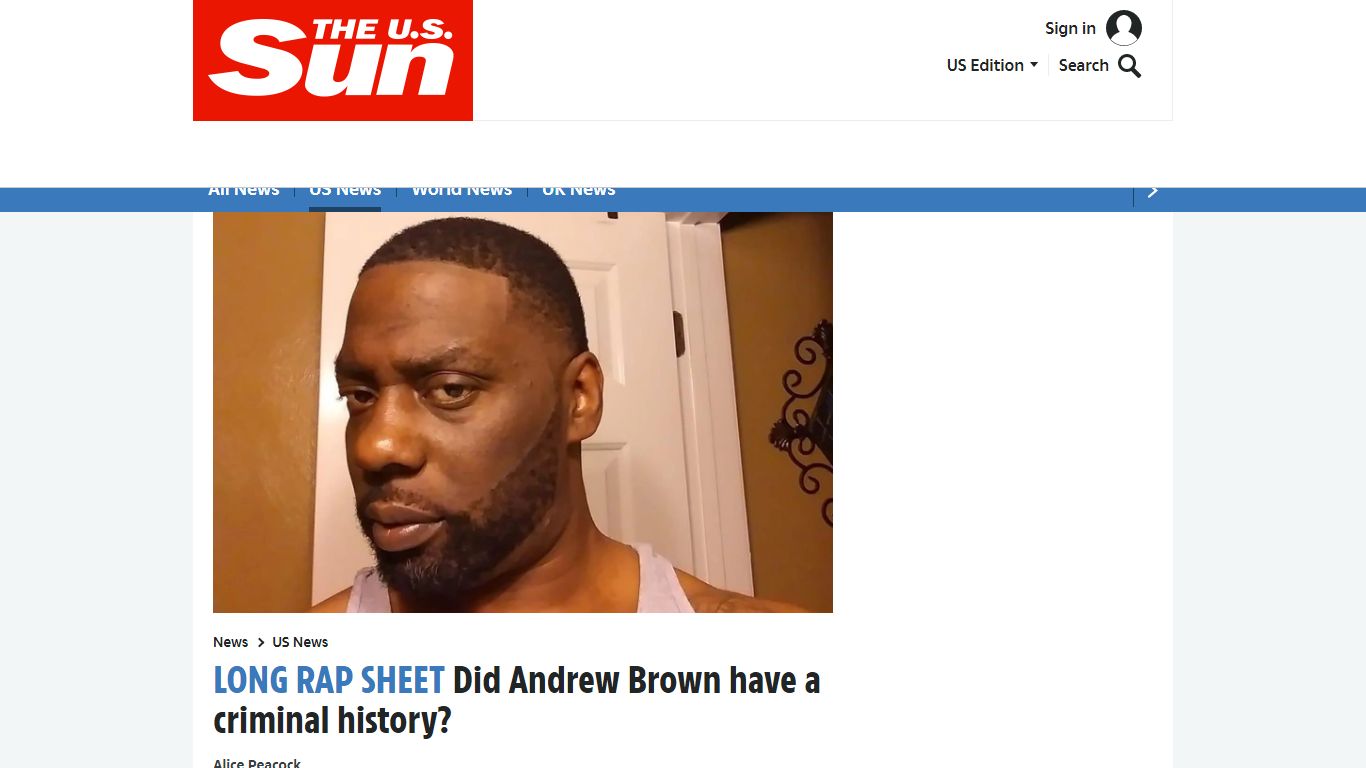 Did Andrew Brown have a criminal history? | The US Sun